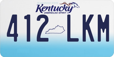 KY license plate 412LKM