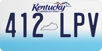 KY license plate 412LPV