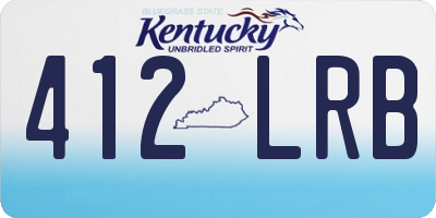 KY license plate 412LRB