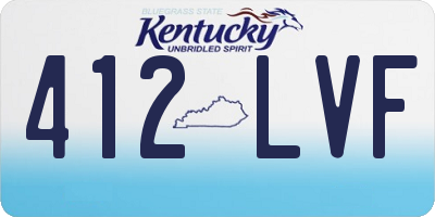 KY license plate 412LVF