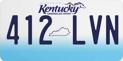 KY license plate 412LVN