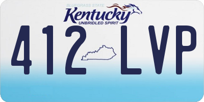 KY license plate 412LVP