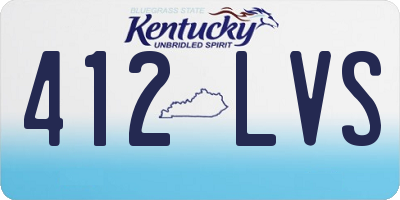 KY license plate 412LVS
