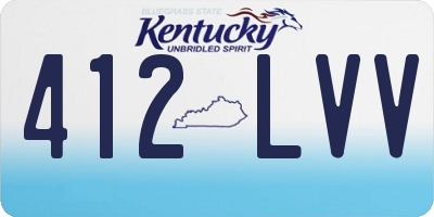 KY license plate 412LVV