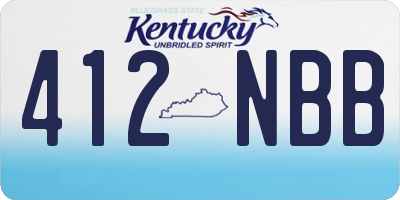 KY license plate 412NBB