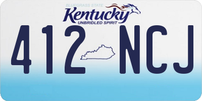 KY license plate 412NCJ