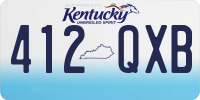 KY license plate 412QXB