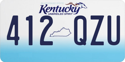 KY license plate 412QZU