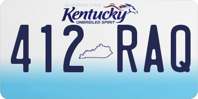 KY license plate 412RAQ