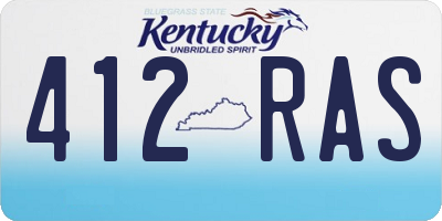 KY license plate 412RAS