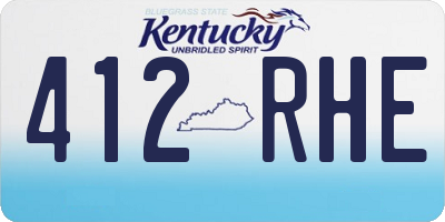 KY license plate 412RHE