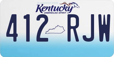 KY license plate 412RJW