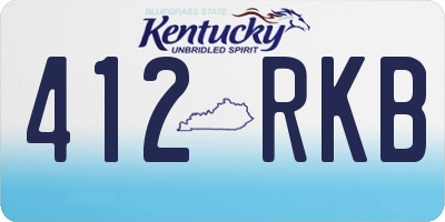 KY license plate 412RKB