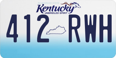 KY license plate 412RWH