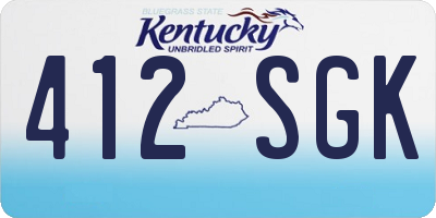 KY license plate 412SGK