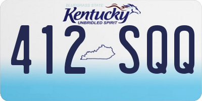 KY license plate 412SQQ