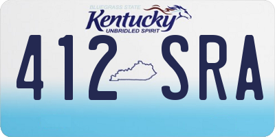KY license plate 412SRA