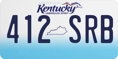 KY license plate 412SRB
