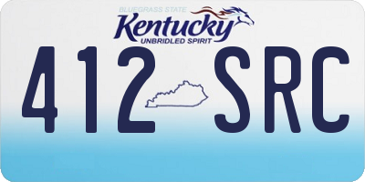 KY license plate 412SRC
