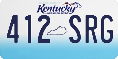 KY license plate 412SRG