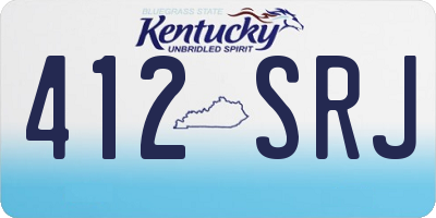 KY license plate 412SRJ