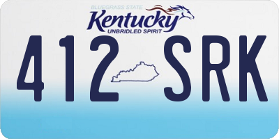 KY license plate 412SRK