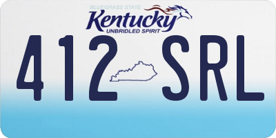 KY license plate 412SRL