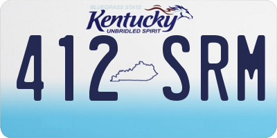 KY license plate 412SRM