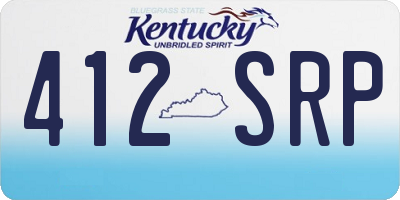 KY license plate 412SRP