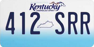 KY license plate 412SRR