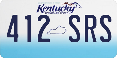 KY license plate 412SRS