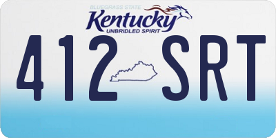 KY license plate 412SRT