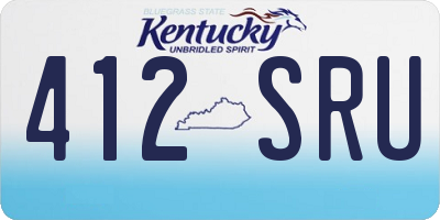 KY license plate 412SRU