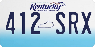 KY license plate 412SRX