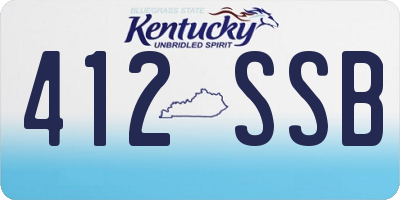 KY license plate 412SSB