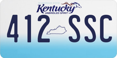 KY license plate 412SSC