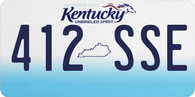 KY license plate 412SSE