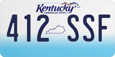 KY license plate 412SSF
