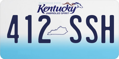 KY license plate 412SSH