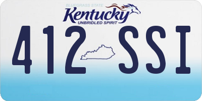 KY license plate 412SSI