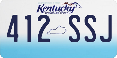 KY license plate 412SSJ
