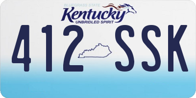 KY license plate 412SSK