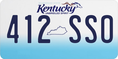 KY license plate 412SSO