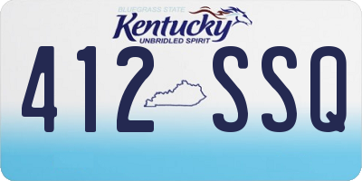 KY license plate 412SSQ