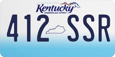 KY license plate 412SSR