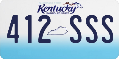 KY license plate 412SSS