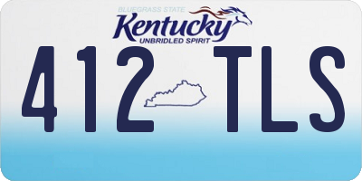 KY license plate 412TLS