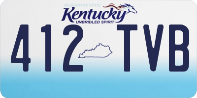 KY license plate 412TVB