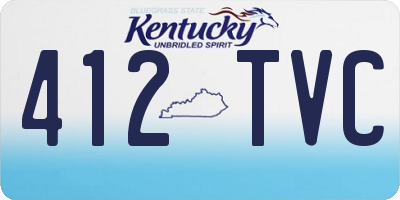 KY license plate 412TVC
