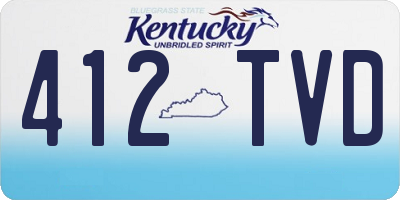 KY license plate 412TVD